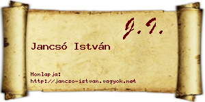 Jancsó István névjegykártya