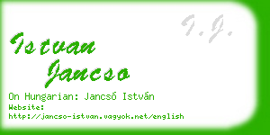 istvan jancso business card