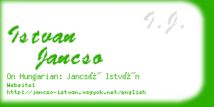 istvan jancso business card